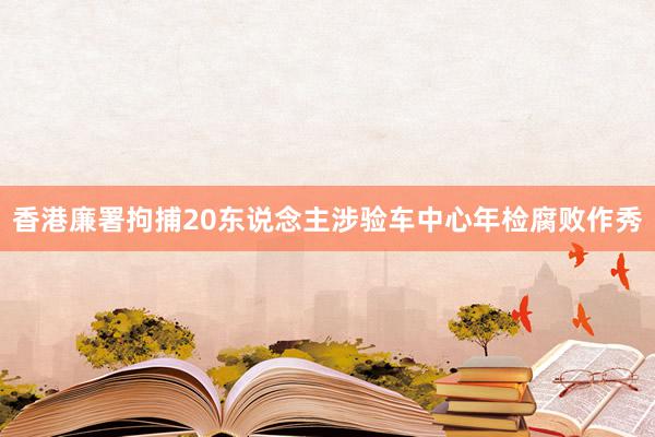 香港廉署拘捕20东说念主涉验车中心年检腐败作秀