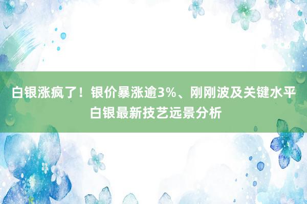 白银涨疯了！银价暴涨逾3%、刚刚波及关键水平 白银最新技艺远景分析