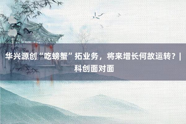 华兴源创“吃螃蟹”拓业务，将来增长何故运转？| 科创面对面