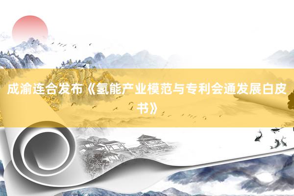 成渝连合发布《氢能产业模范与专利会通发展白皮书》